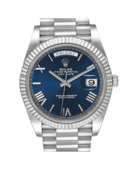 Rolex Day-Date m228239-0007 40MM Blue Dial Silver-tone Case