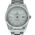 Rolex Day-Date 228239WSJ 40MM White Dial Silver-tone Case