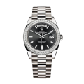 Rolex Day-Date 228349BKDP 40MM Black Dial Silver-tone Case