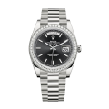 Rolex Day-Date 228349BKSP 40MM Black Dial Silver-tone Case