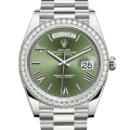 Rolex Day-Date 228349GNRP 40MM Green Dial Silver-tone Case