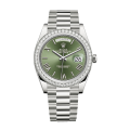 Rolex Day-Date 228349GNRP 40MM Green Dial Silver-tone Case