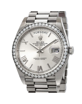 Rolex Day-Date 228349SRP 40MM Silver Dial Silver-tone Case