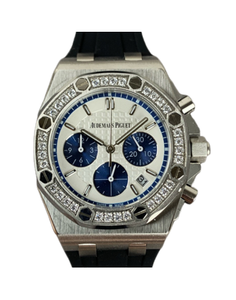 Audemars Piguet Royal Oak Offshore 26231ST.ZZ.D010CA.01 37mm Men's White Dial Rubber Band