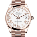 Rolex Datejust m278245-0018 31MM White Dial Rose Gold-tone Case