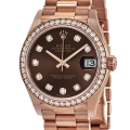 Rolex Datejust m278285rbr-0006 31MM Chocolate Dial Rose Gold-tone Case