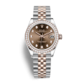 Rolex Datejust m278381rbr-0028 31MM Chocolate Dial Silver-tone Case