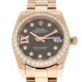 Rolex Datejust m279135rbr-0001 28MM Chocolate Diamond Dial Rose Gold-tone Case