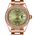 Rolex Datejust m279135rbr-0014 28MM Green Dial Rose Gold-tone Case