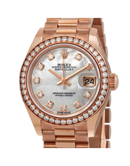 Rolex Datejust m279135rbr-0010 28MM Mother of Pearl Dial Rose Gold-tone Case