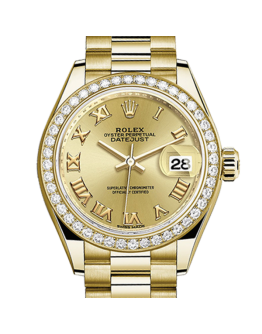 Rolex Datejust m279138rbr-0021 28MM Champagne Dial Gold-tone Case