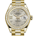 Rolex Datejust m279138rbr-0001 28MM Silver Diamond Dial Gold-tone Case