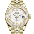 Rolex Datejust m279138rbr-0032 28MM White Dial Gold-tone Case