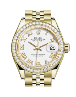 Rolex Datejust m279138rbr-0032 28MM White Dial Gold-tone Case