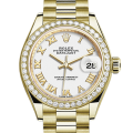 Rolex Datejust m279138rbr-0031 28MM White Dial Gold-tone Case