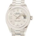 Rolex Datejust m279166-0001 28MM Silver Diamond Dial Silver-tone Case