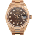 Rolex Datejust m279175-0016 28MM Chocolate Dial Rose Gold-tone Case