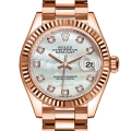 Rolex Datejust m279175-0017 28MM Mother of Pearl Dial Rose Gold-tone Case