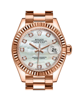 Rolex Datejust m279175-0017 28MM Mother of Pearl Dial Rose Gold-tone Case