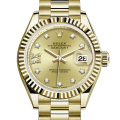 Rolex Datejust m279178-0014 28MM Champagne Dial Gold-tone Case