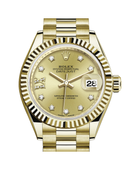 Rolex Datejust m279178-0014 28MM Champagne Dial Gold-tone Case