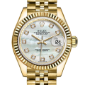 Rolex Datejust m279178-0025 28MM Mother of Pearl Dial Gold-tone Case