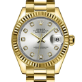 Rolex Datejust m279178-0015 28MM Silver Dial Gold-tone Case