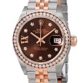 Rolex Datejust m279381rbr-0003 28MM Chocolate Dial Silver-tone Case