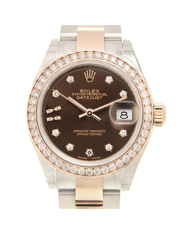 Rolex Datejust m279381rbr-0004 28MM Chocolate Dial Silver-tone Case