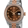 Rolex Datejust m279381rbr-0009 28MM Chocolate Dial Silver-tone Case