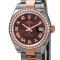 Rolex Datejust m279381rbr-0010 28MM Chocolate Dial Silver-tone Case