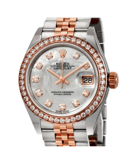 Rolex Datejust m279381rbr-0013 28MM Mother of Pearl Dial Silver-tone Case