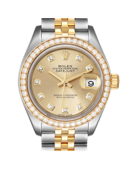 Rolex Datejust m279383rbr-0011 28MM Champagne Dial Silver-tone Case