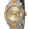 Rolex Datejust m279383rbr-0021 28MM Champagne Diamond Dial Silver-tone Case