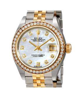 Rolex Datejust m279383rbr-0019 28MM Mother of Pearl Dial Silver-tone Case