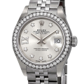 Rolex Datejust m279384rbr-0021 28MM Silver Diamond Dial Silver-tone Case