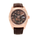 Rolex Sky-dweller 326135-L 41MM Brown Dial Rose Gold-tone Case