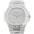 Patek Philippe Nautilus 5719/10G-010 Mens 40mm Silver-tone