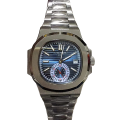 Patek Philippe Nautilus Mens 40mm 5980/1A-001 Silver-tone Blue Dial