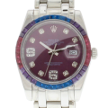 Rolex Pearlmaster 86349SAFUBL-42749 31MM Red Grape Dial Silver-tone Case