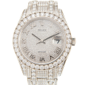 Rolex Pearlmaster m86409rbr-0001 41MM Diamond Paved Dial Silver-tone Case