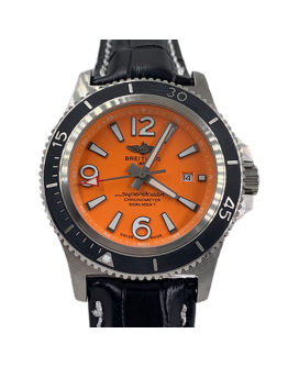 Breitling Superocean 46mm A17366D71O1S1-001 Men's Silver-tone Orange Dial