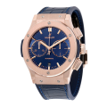 Hublot Classic Fusion 521.OX.7180.LR 43mm/45mm Men Blue Dial Leather Strap