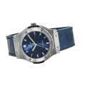 Hublot Classic Fusion Mens 43mm/42mm/45mm 511.NX.7170.LR/542.NX.7170.LR Leather Strap Blue Dial