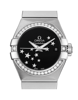 Omega Constellation Ladies 123.15.27.20.01.001 27mm Diamond Black Dial