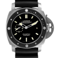 Panerai Submersible PAM00389 Mens 47mm Black Dial Silver-tone