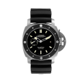 Panerai Submersible PAM00389 Mens 47mm Black Dial Silver-tone