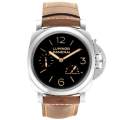 Panerai Luminor 44mm Mens PAM00423 Black Dial Silver-tone