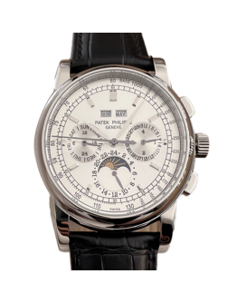 Patek Philippe Grand Complications REF.5970 40mm Men's Silver-tone Leather Strap