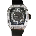 Richard Mille RM010 Men Mechanical Rubber Band Transparent Dial